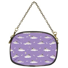 Cheerful Pugs Lie In The Clouds Chain Purse (one Side) by SychEva