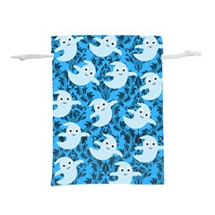 Halloween Ghosts Lightweight Drawstring Pouch (l) by InPlainSightStyle