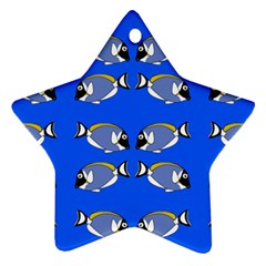 Powder Blue Tang Print Ornament (star) by Kritter