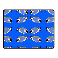 Powder Blue Tang Print Fleece Blanket (small) by Kritter