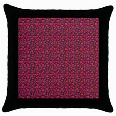 Pink Zoas Print Throw Pillow Case (black) by Kritter