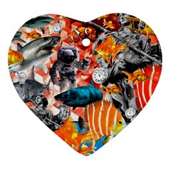 Point Of Entry Heart Ornament (two Sides) by impacteesstreetwearcollage