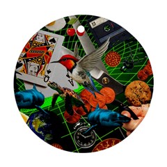 Through Space And Time Ornament (round) by impacteesstreetwearcollage