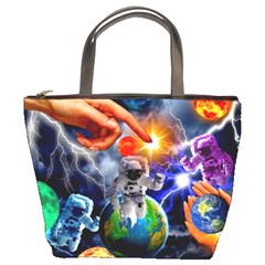 Riding The Storm Out Bucket Bag by impacteesstreetwearcollage