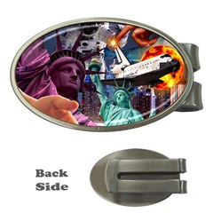 Journey Through Time Nyc Money Clips (oval)  by impacteesstreetwearcollage