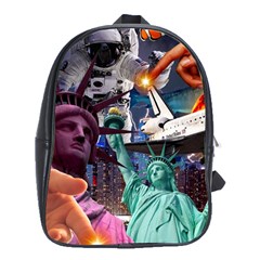 Journey Through Time Nyc School Bag (xl) by impacteesstreetwearcollage