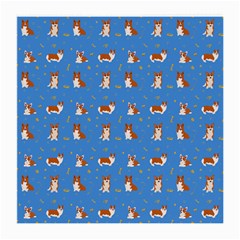 Cute Corgi Dogs Medium Glasses Cloth (2 Sides) by SychEva