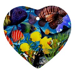 Ocean Deep Cropped Ornament (heart) by impacteesstreetwearcollage