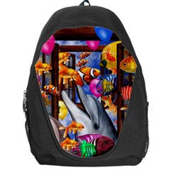 Outside The Window-swimming With Fishes Backpack Bag by impacteesstreetwearcollage