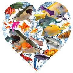 Under The Sea Wooden Puzzle Heart by impacteesstreetwearcollage