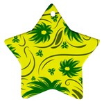 Folk flowers pattern  Ornament (Star) Front