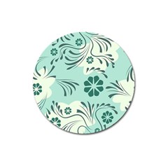 Folk Flowers Pattern  Magnet 3  (round) by Eskimos