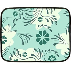 Folk Flowers Pattern  Fleece Blanket (mini) by Eskimos