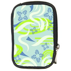 Folk Flowers Pattern  Compact Camera Leather Case by Eskimos