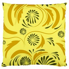 Folk Flowers Pattern  Large Cushion Case (one Side) by Eskimos