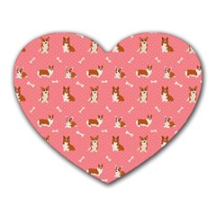 Cute Corgi Dogs Heart Mousepads