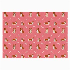 Cute Corgi Dogs Large Glasses Cloth (2 Sides) by SychEva