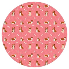 Cute Corgi Dogs Round Trivet