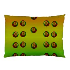 Sun Flowers For Iconic Pleasure In Pumpkin Time Pillow Case by pepitasart