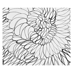 Mono Swirls Double Sided Flano Blanket (small)  by kaleidomarblingart