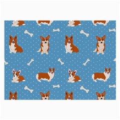 Cute Corgi Dogs Large Glasses Cloth by SychEva