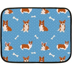 Cute Corgi Dogs Fleece Blanket (mini) by SychEva