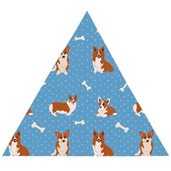 Cute Corgi Dogs Wooden Puzzle Triangle by SychEva