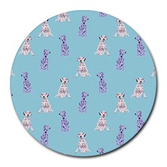 Dalmatians Are Cute Dogs Round Mousepads by SychEva