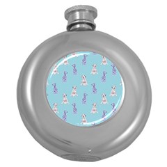 Dalmatians Are Cute Dogs Round Hip Flask (5 Oz) by SychEva