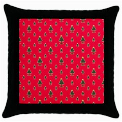 Sketchy Christmas Tree Motif Drawing Pattern Throw Pillow Case (black) by dflcprintsclothing