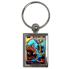 Blue And Red-1-1 Key Chain (rectangle)