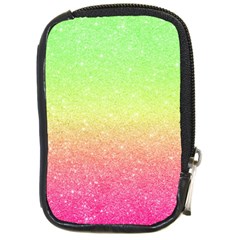 Ombre Glitter  Compact Camera Leather Case by Colorfulart23