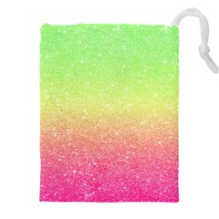 Ombre Glitter  Drawstring Pouch (5xl) by Colorfulart23