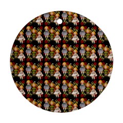 Dindollyblack Round Ornament (two Sides) by snowwhitegirl