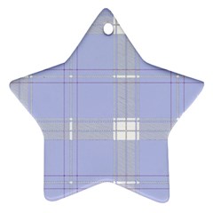 Lighblu Plaid Star Ornament (Two Sides)