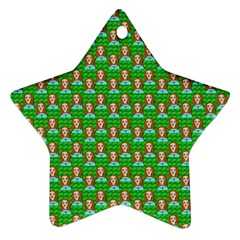 Girl Green Ornament (star) by snowwhitegirl