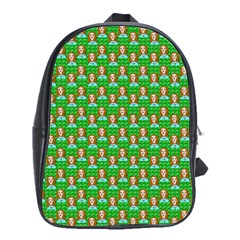 Girl Green School Bag (large) by snowwhitegirl