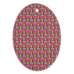 Girl Pink Ornament (Oval)