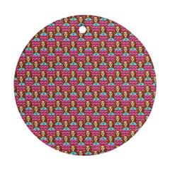 Girl Pink Round Ornament (Two Sides)