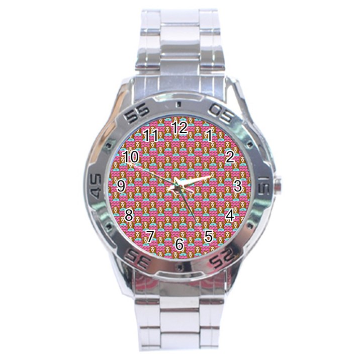Girl Pink Stainless Steel Analogue Watch