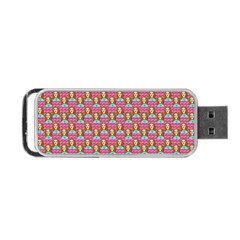 Girl Pink Portable USB Flash (One Side)