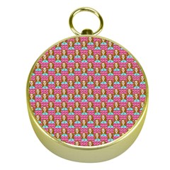 Girl Pink Gold Compasses