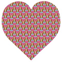 Girl Pink Wooden Puzzle Heart