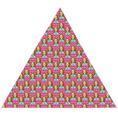 Girl Pink Wooden Puzzle Triangle