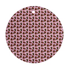 Cute Deer Pattern Pink Ornament (round) by snowwhitegirl