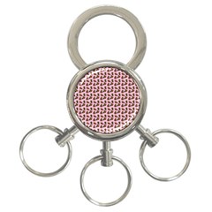 Cute Deer Pattern Pink 3-ring Key Chain