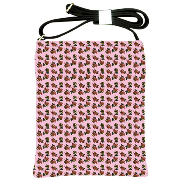 Cute Deer Pattern Pink Shoulder Sling Bag