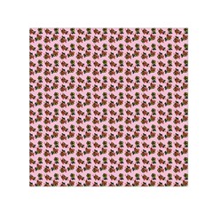 Cute Deer Pattern Pink Small Satin Scarf (square)