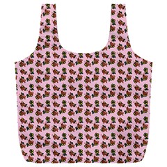 Cute Deer Pattern Pink Full Print Recycle Bag (xxxl) by snowwhitegirl