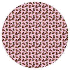 Cute Deer Pattern Pink Round Trivet by snowwhitegirl